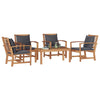 Hagesofa Set Naturlig Heltre teak