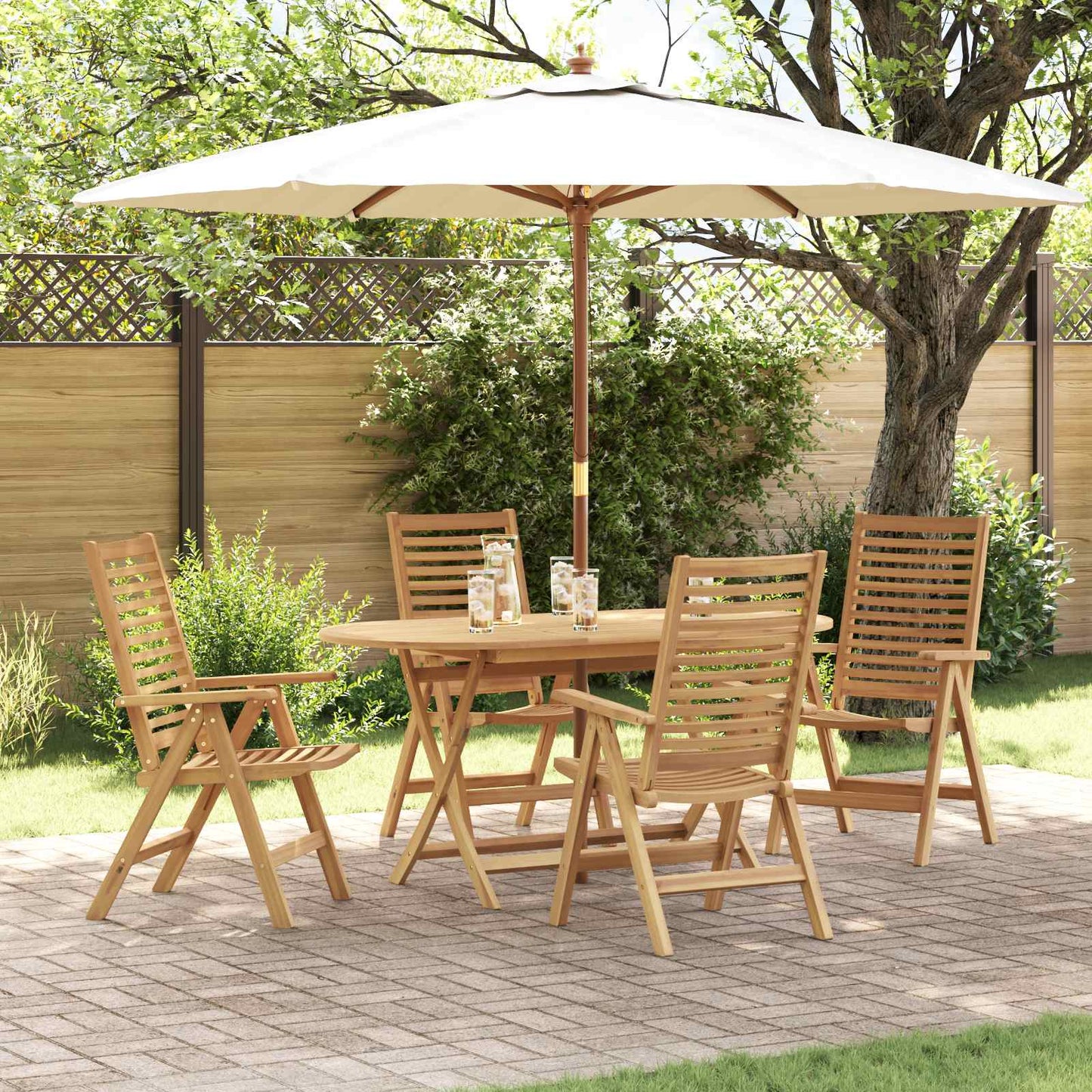 Hage Spisegruppe 5 pcs Brun Massivt Teaktre