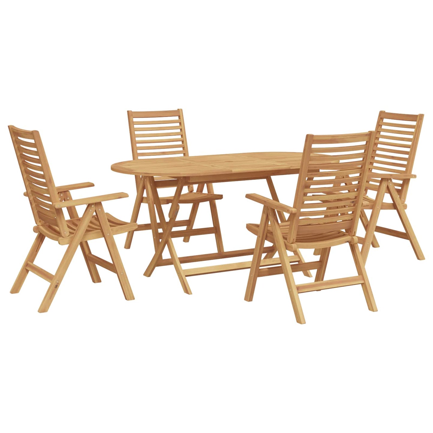 Hage Spisegruppe 5 pcs Brun Massivt Teaktre