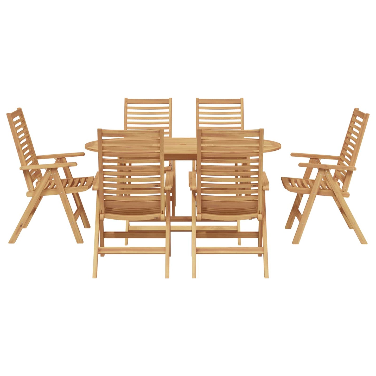 Hage Spisegruppe 7 pcs Brun Massivt Teaktre