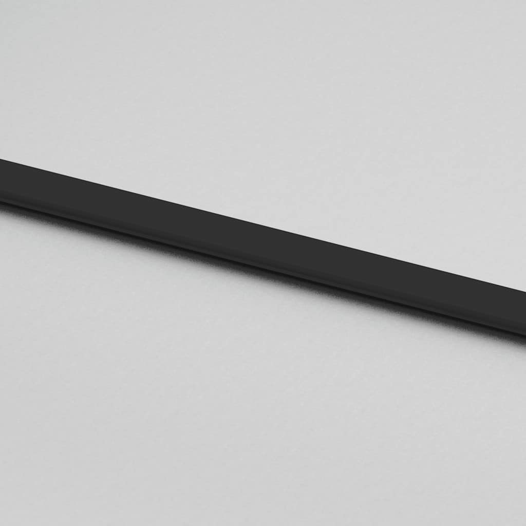 Skyvedør med monteringssett svart 76x205 cm herdet glass