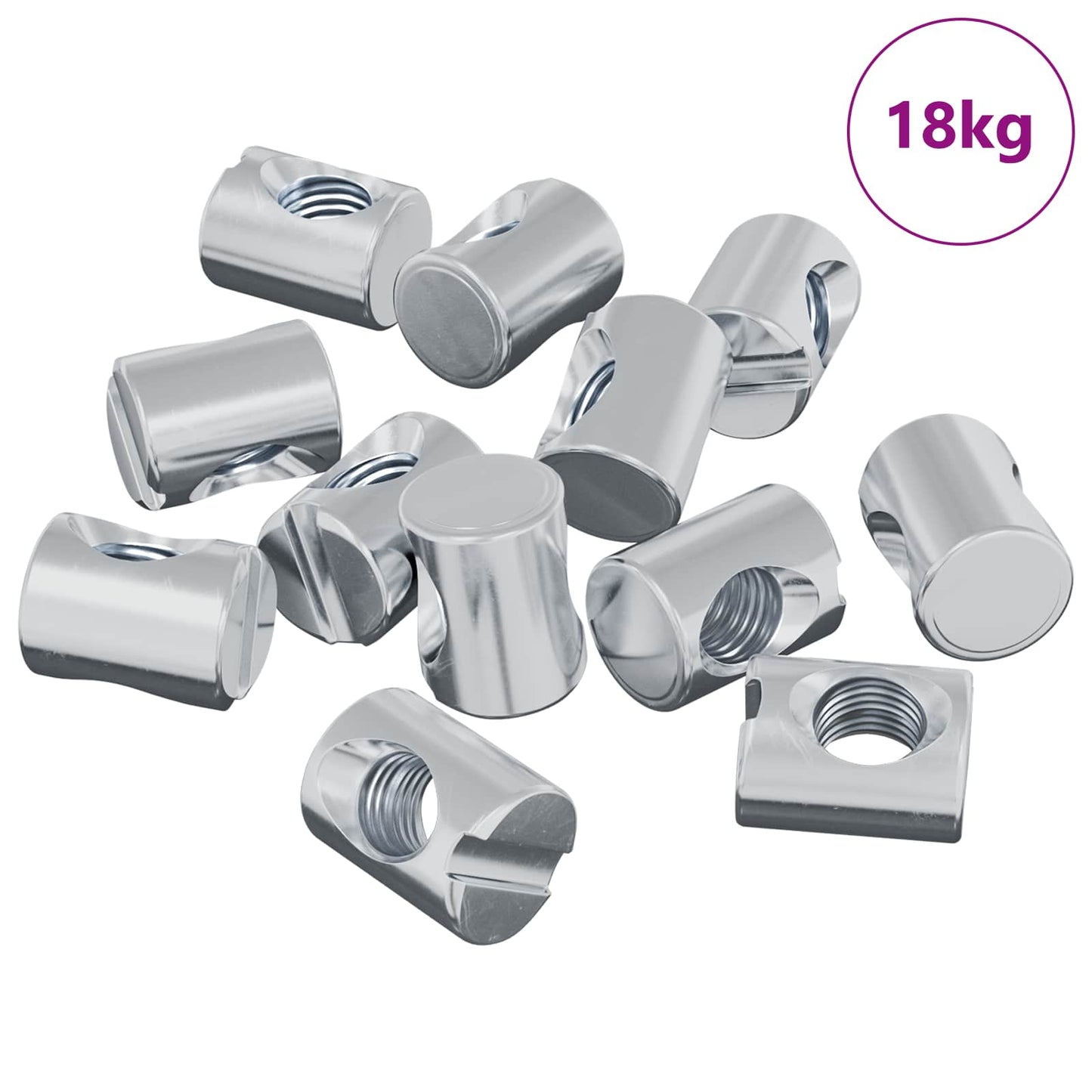 Fattnut 3462 pcs sølv M6 x 13 mm Metall