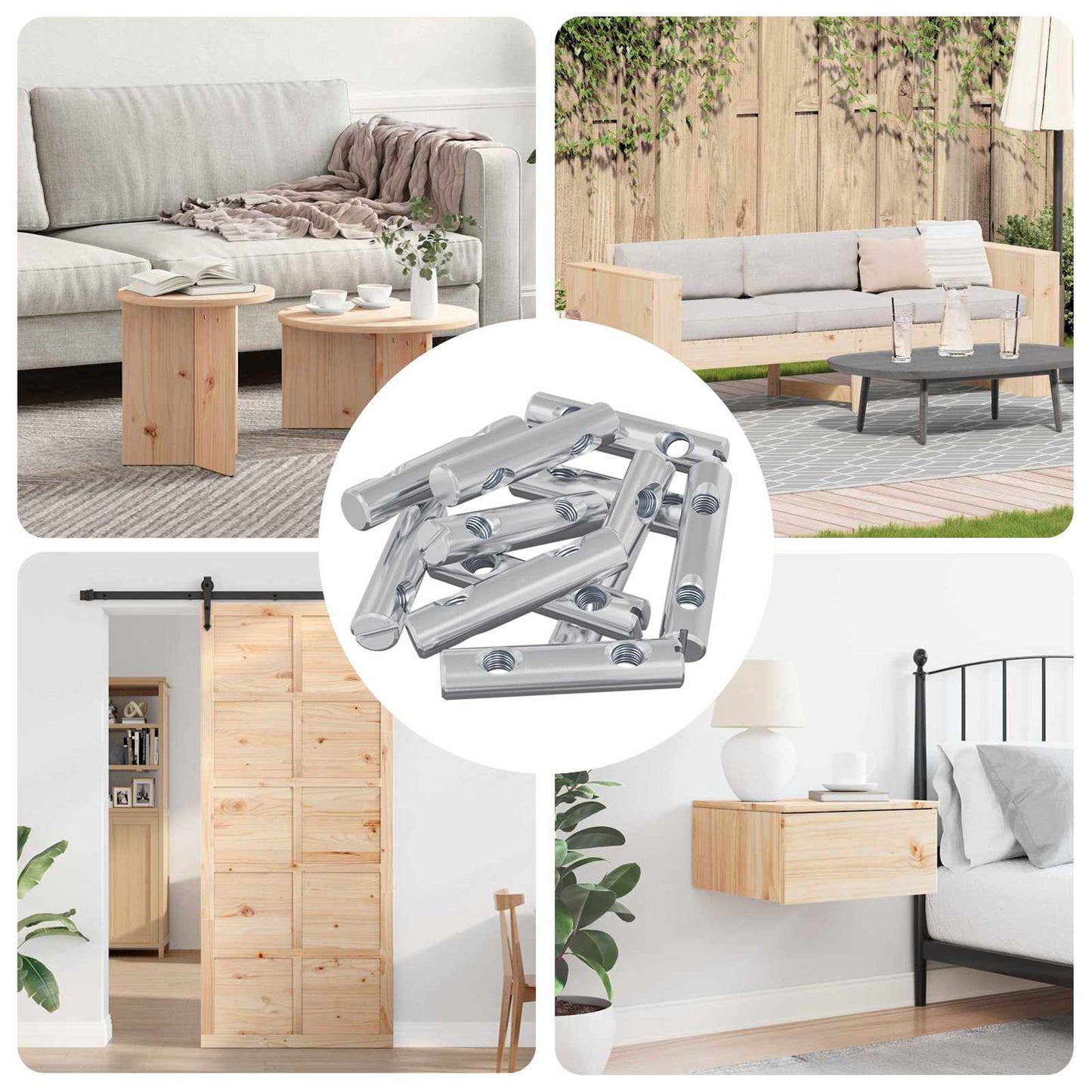 Nøtt 12 pcs Sinkbelagt 60 x 12 mm Jern