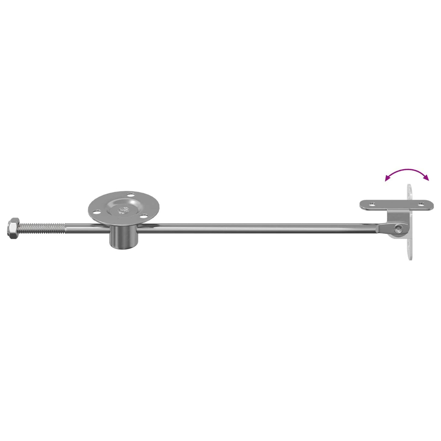 Trekkstang Hengsel 2 pcs sølv 190 mm Jern