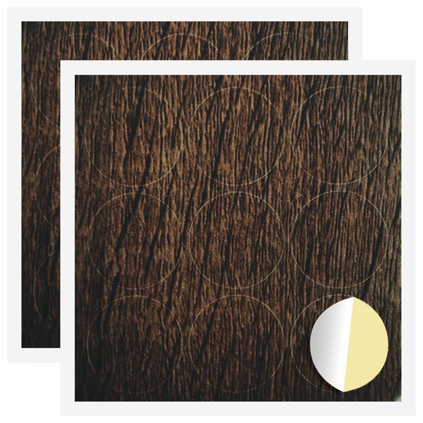 Klebende skrue deksel 2 pcs Brun Eik Ø 20 x 0,5 mm Belagt papir