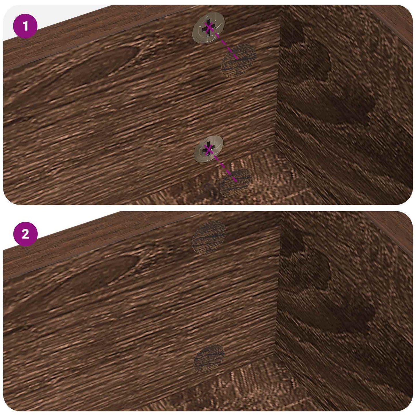 Klebende skrue deksel 12 pcs Brun Eik Ø 20 x 0,5 mm