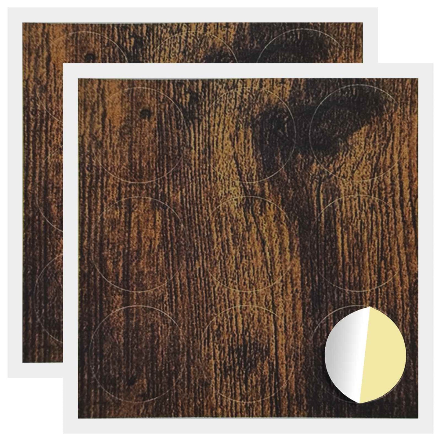 Klebende skrue deksel 2 pcs Røkt eik Ø 20 x 0,5 mm Belagt papir