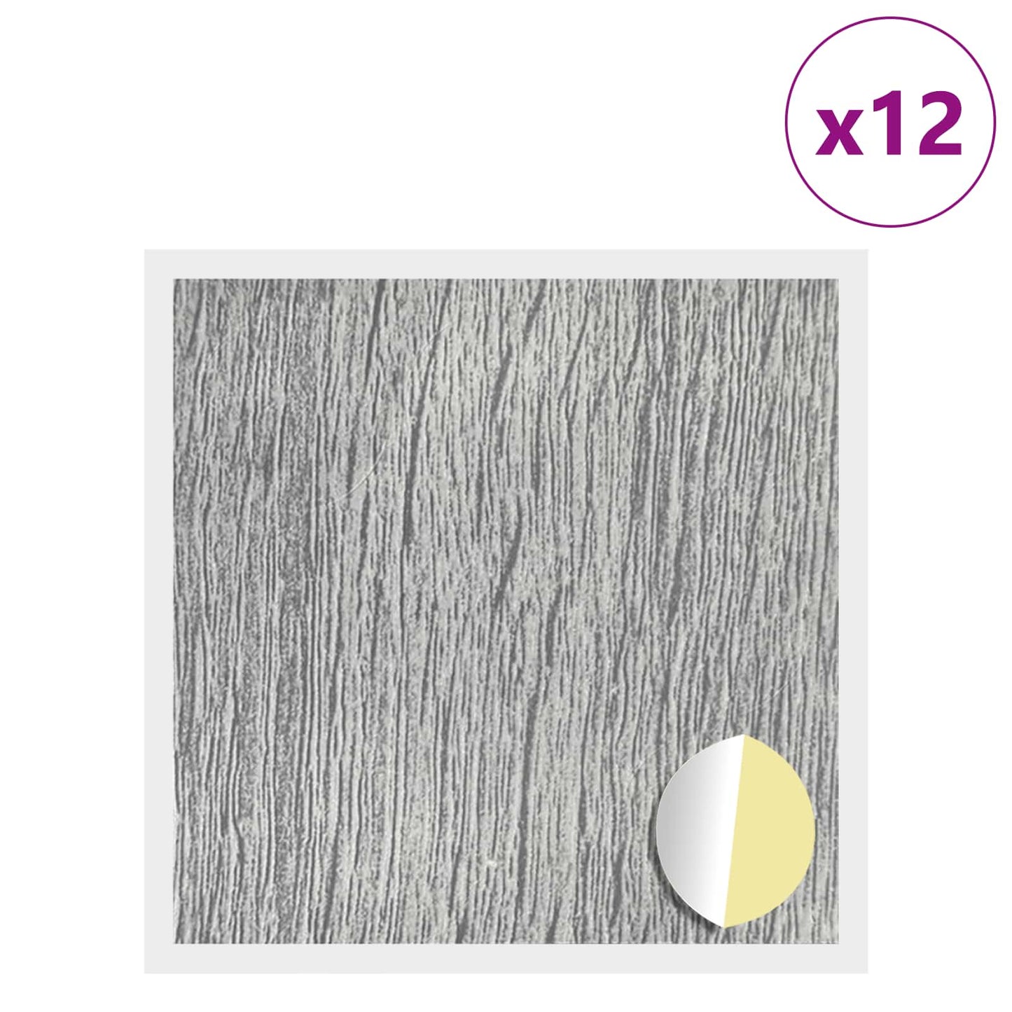 Klebende skrue deksel 12 pcs Grå Sonoma Ø 20 x 0,5 mm