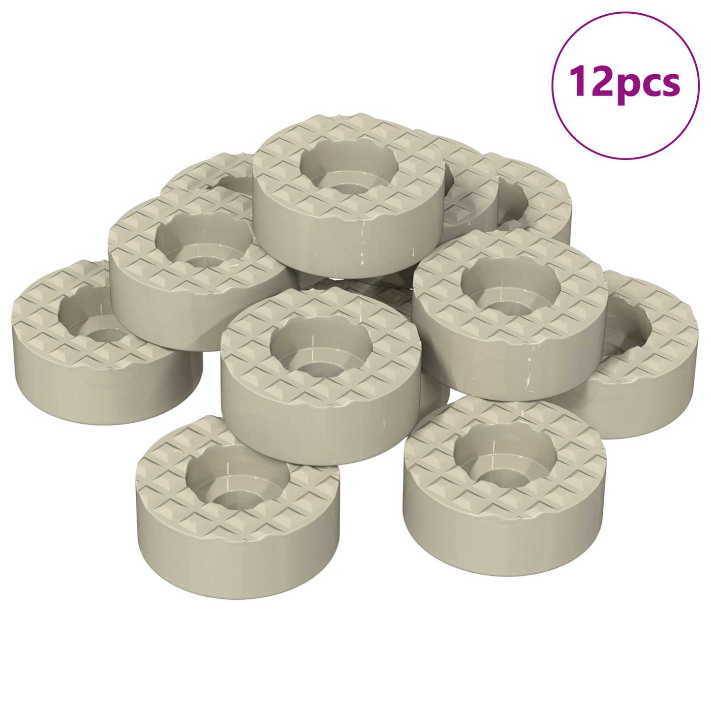 Stolebein gulvbeskyttere 12 pcs Gjennomsiktig Ø 15 x 16 mm PVC