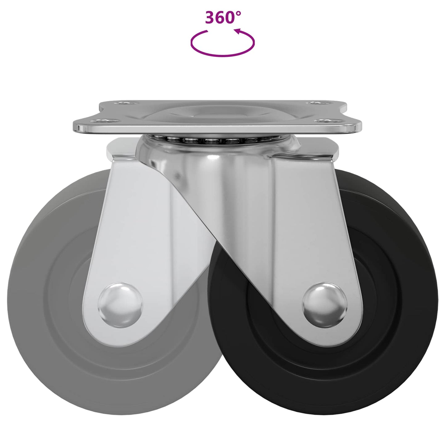 Svinghjul 2 pcs sølv 60 x 60 x 50 mm Jern og nylon