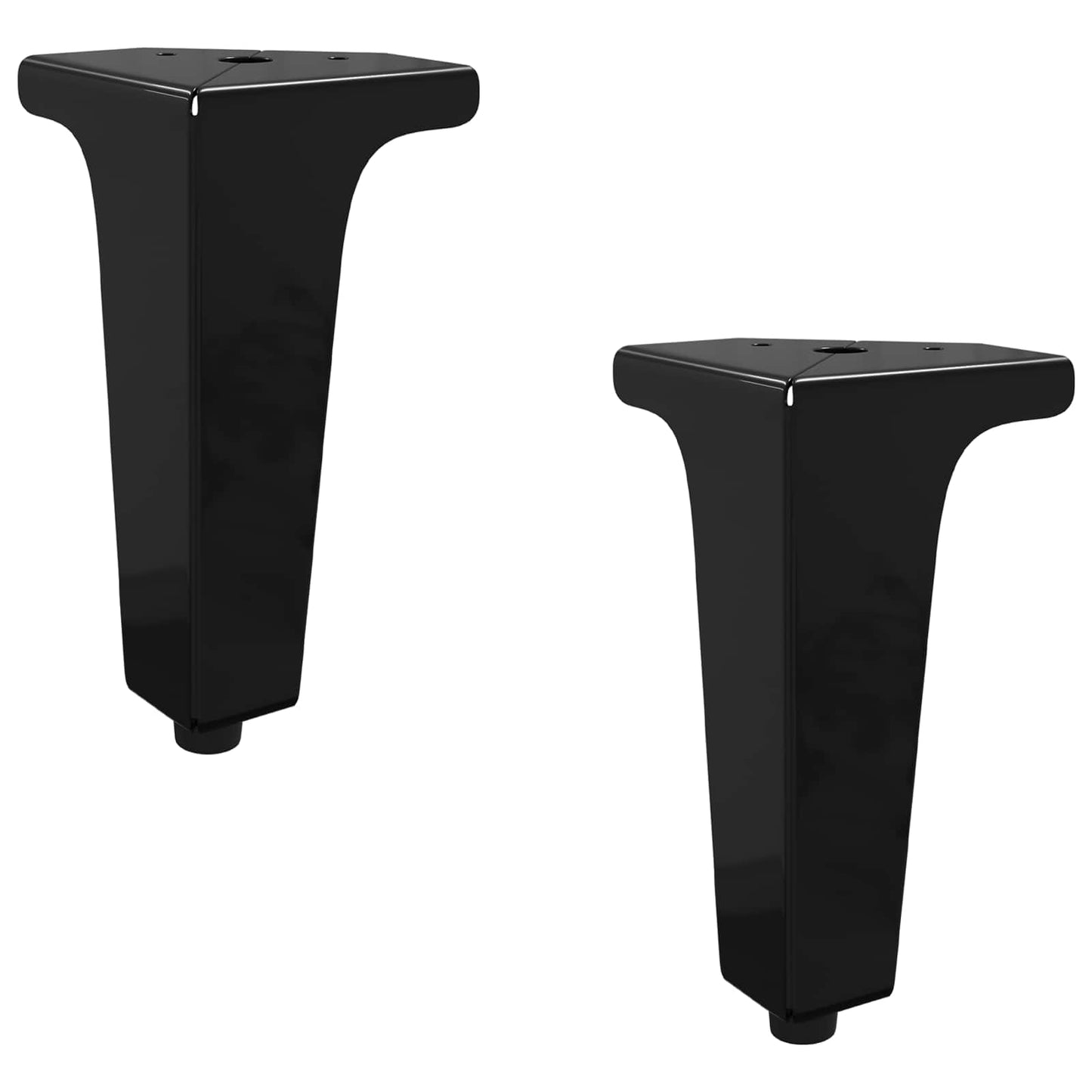 Møbelføtter 2 pcs Svart 54,1 x 54,1 x 100 mm Jern