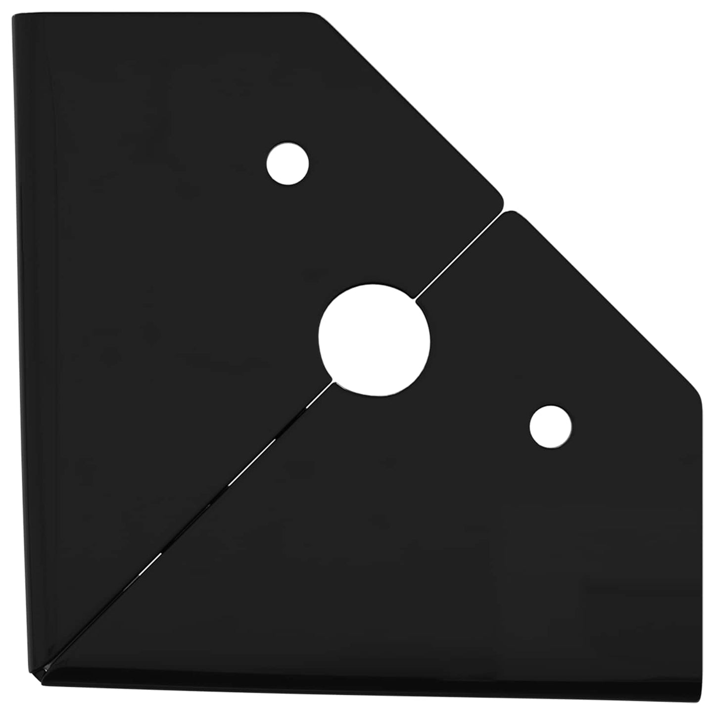 Møbelføtter 2 pcs Svart 54,1 x 54,1 x 100 mm Jern
