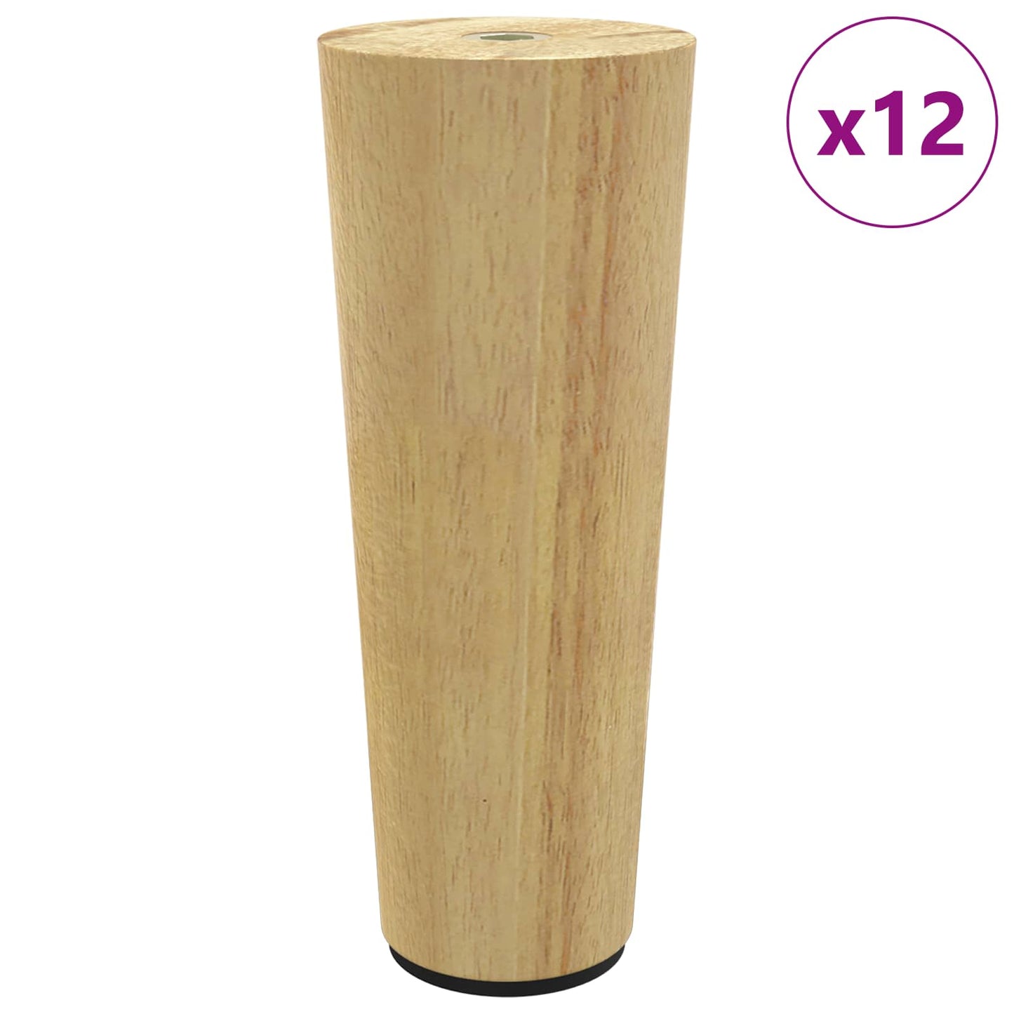 Møbelføtter 12 pcs Brun Ø 44 x 100 mm Solid Eucalyptus Tre