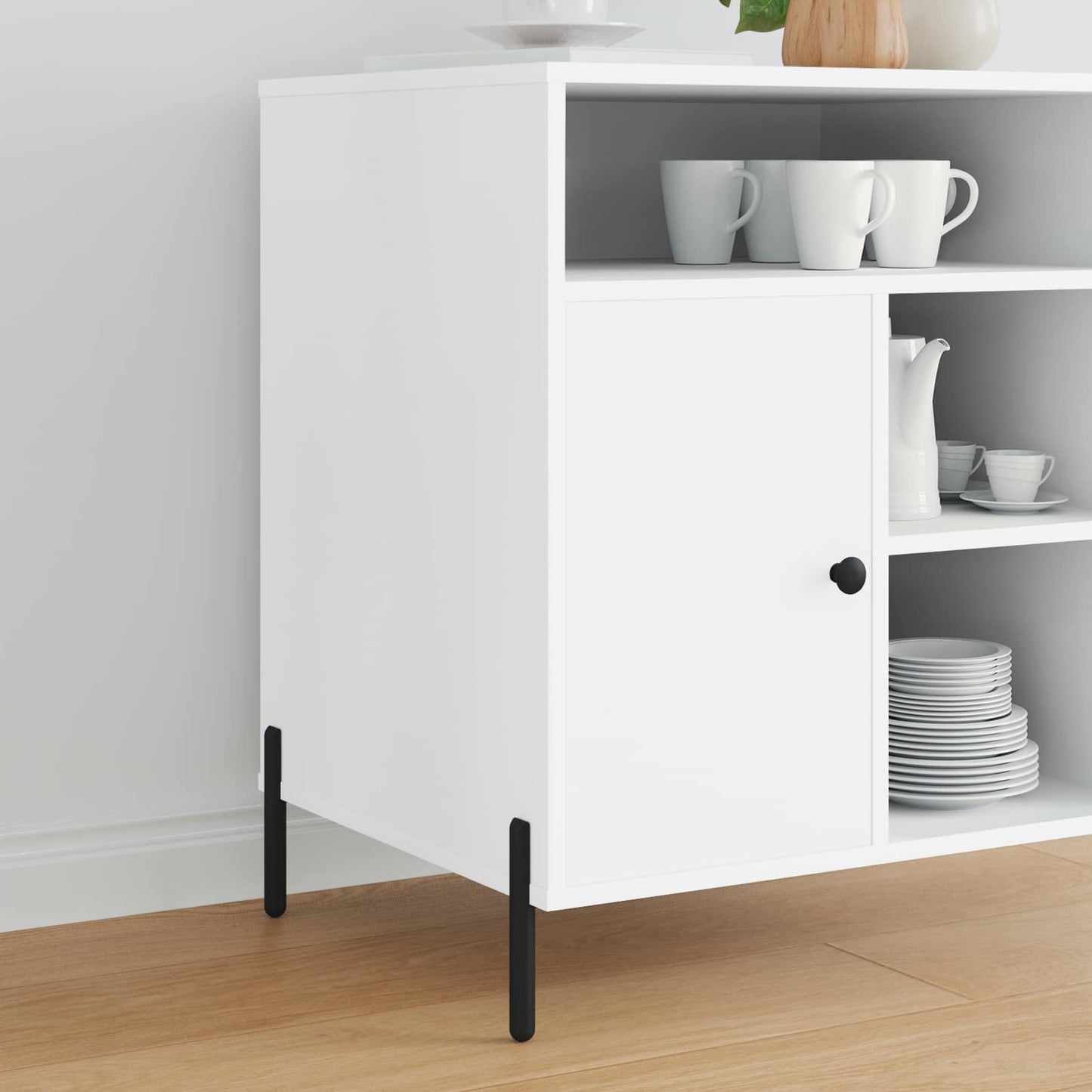 Møbelføtter 12 pcs Svart 66 x 36 x 160 mm Jern