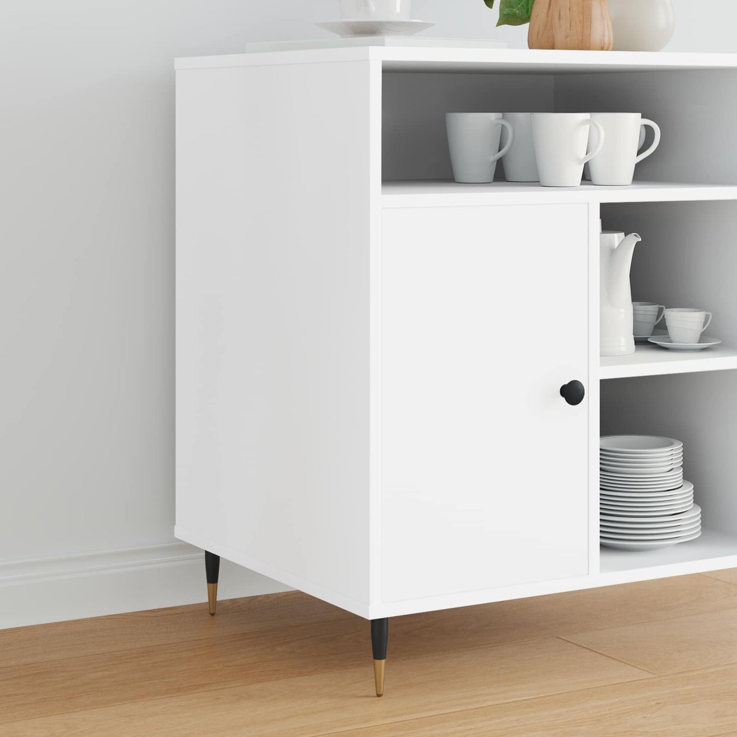 Møbelføtter 12 pcs Svart og Gull Ø 40 x 98 mm Jern