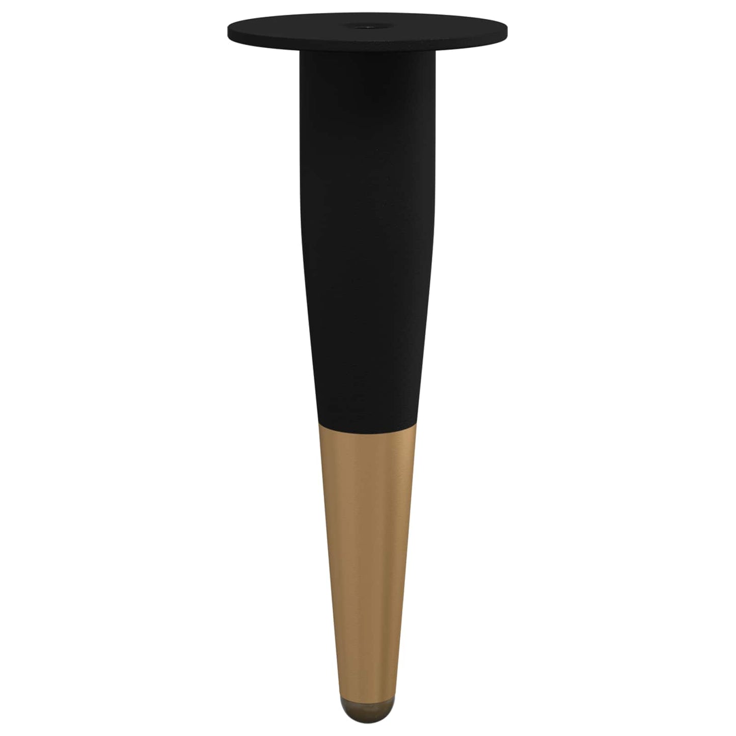 Møbelføtter 12 pcs Svart og Gull Ø 40 x 98 mm Jern