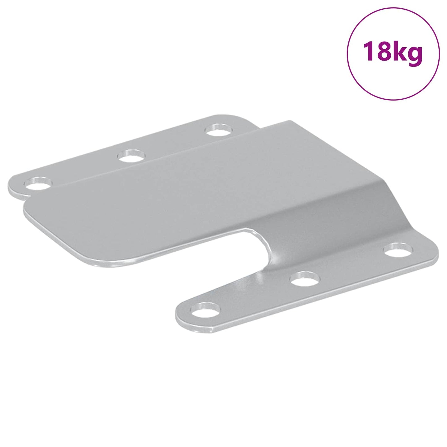 Flush Mount Bracket 419 pcs sølv 75 x 66 x 1,4 mm Stål