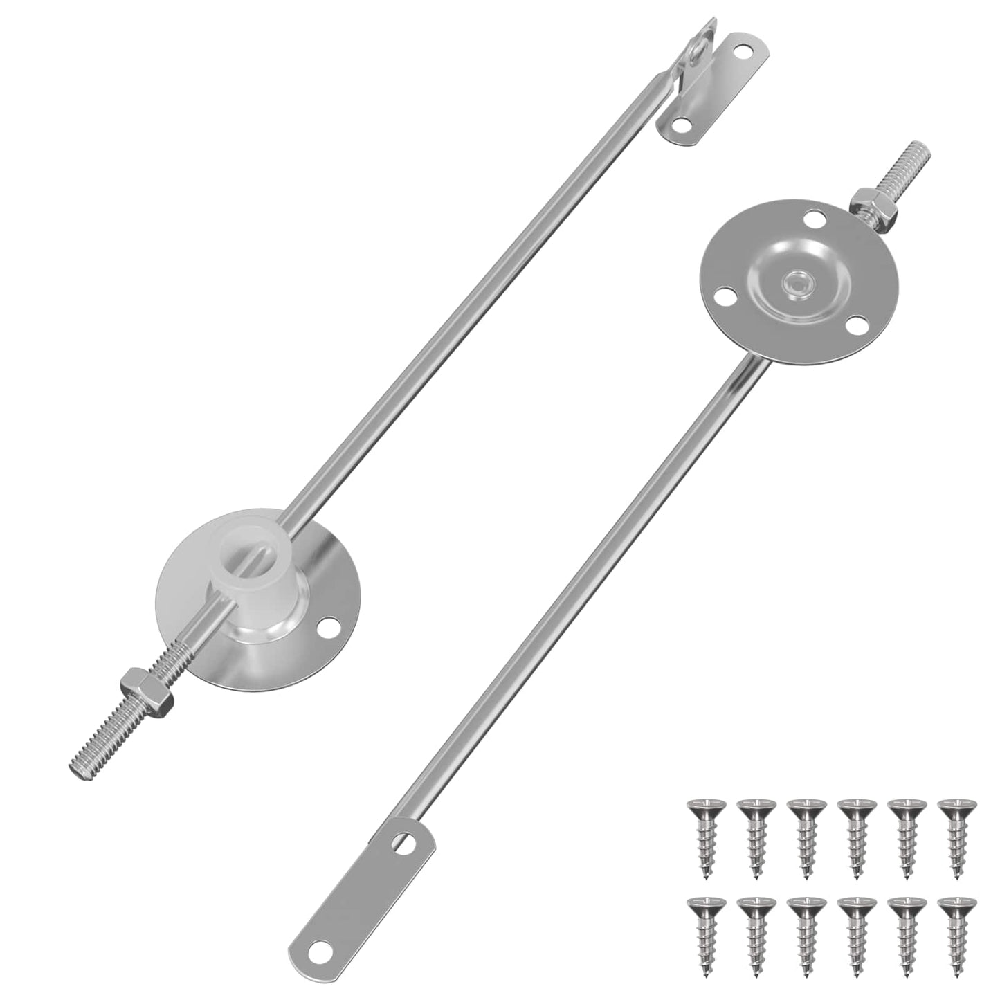 Lokkstøttehengsel 2 pcs sølv 194 x 36 x 18 mm Jern
