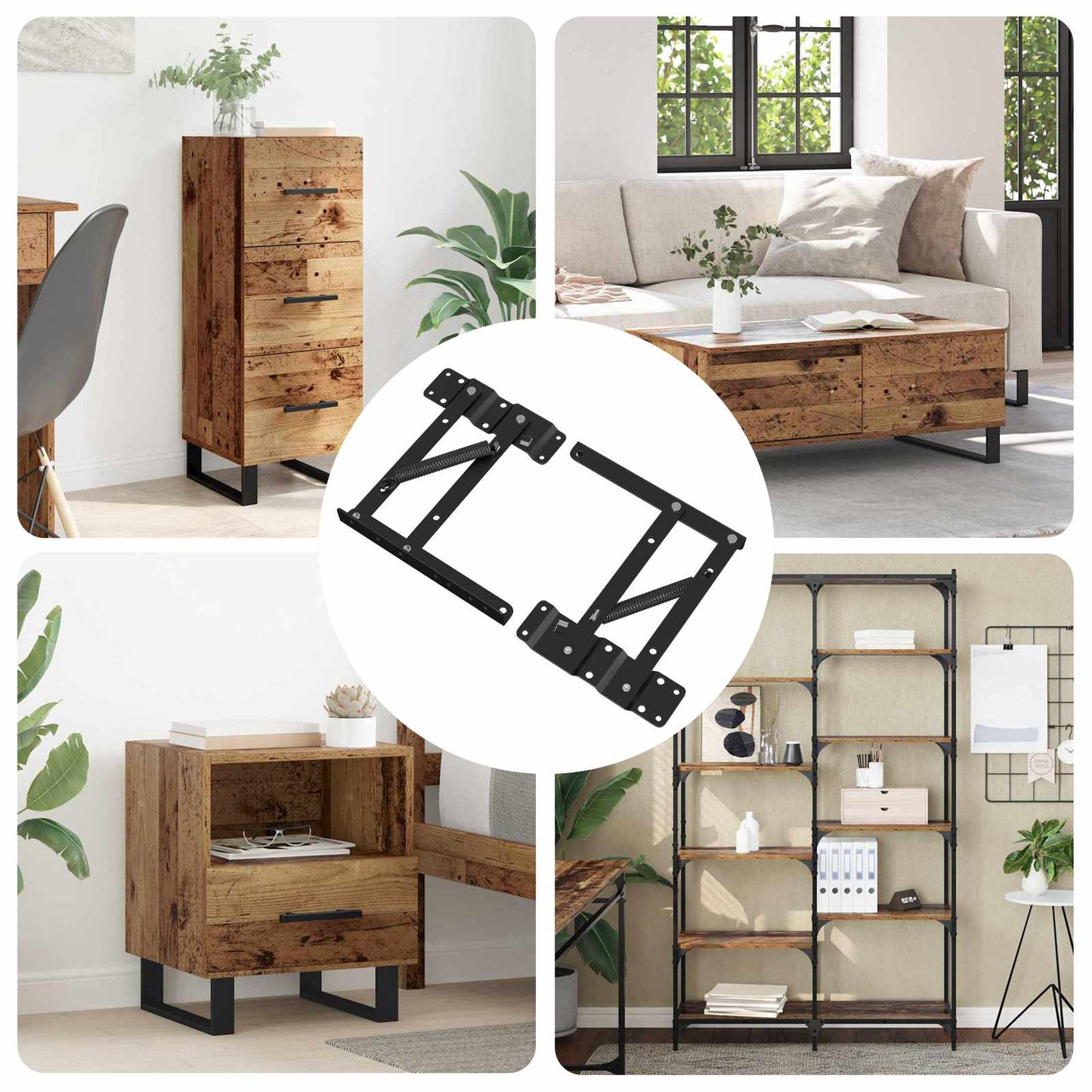 Seng Løftemekanisme 12 pcs Svart 340 x 95 x 40 mm Jern