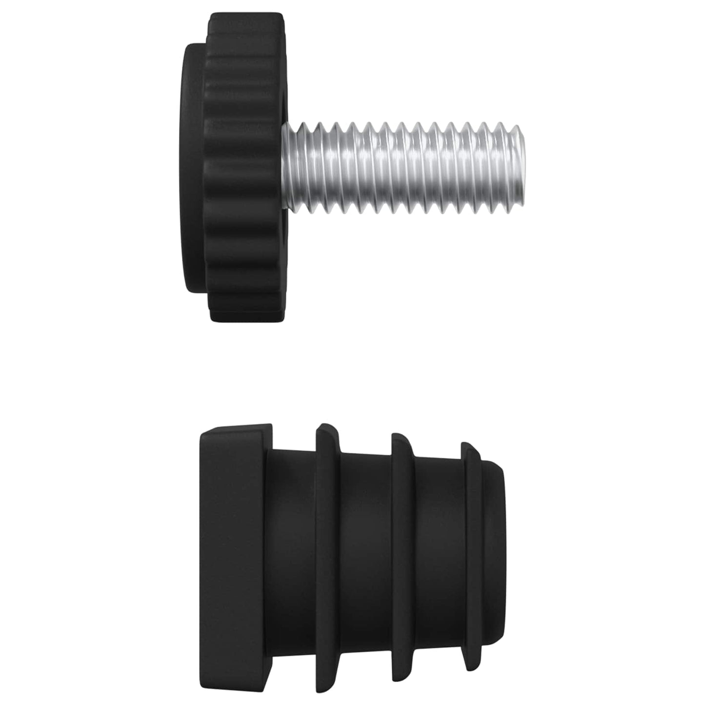 Møbel-Justerer Justerbar 12 pcs Svart M6 PP