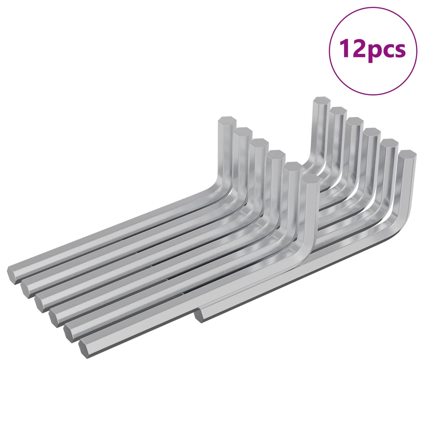 Unbrakonøkkel 12 pcs sølv 32 x 86 mm Stål