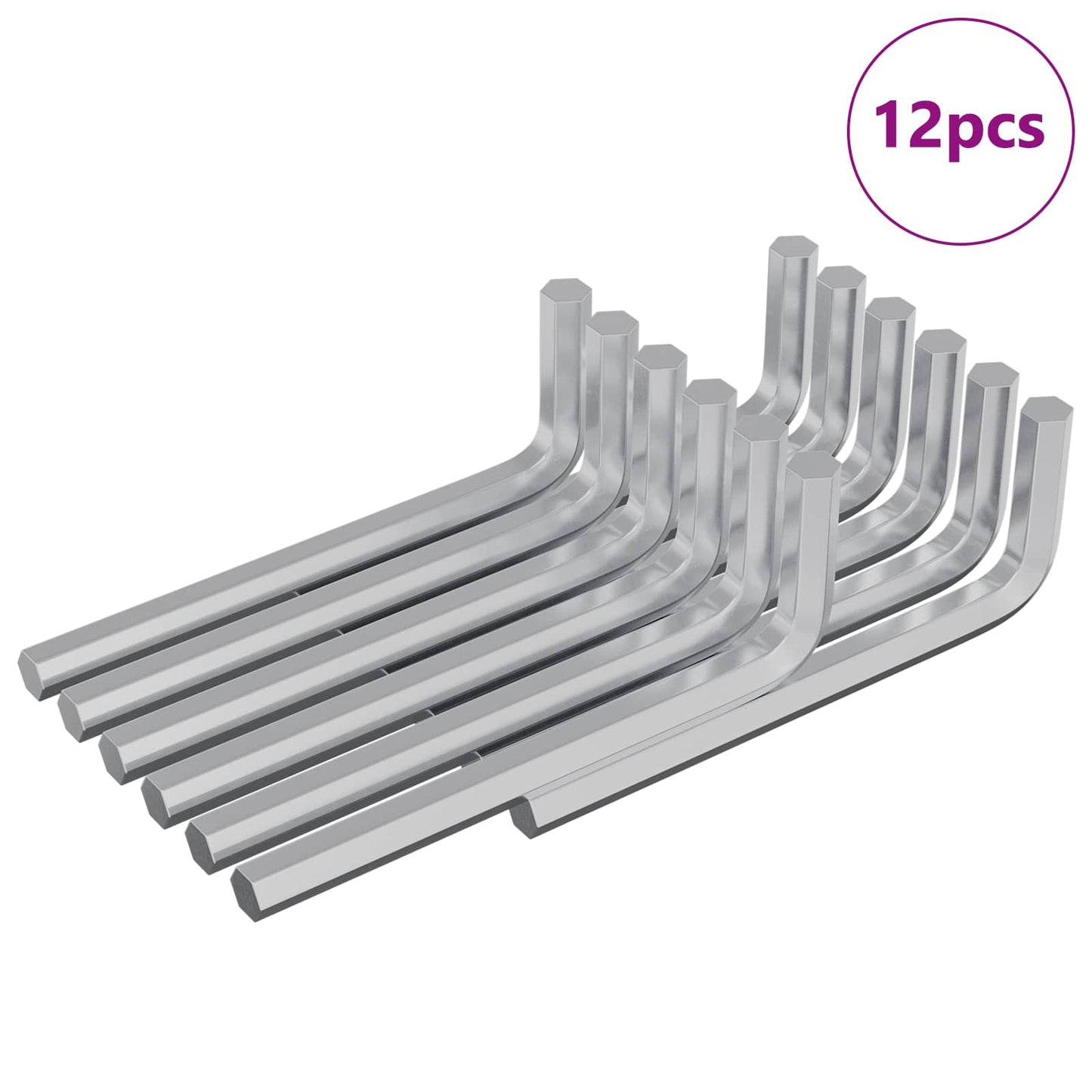 Unbrakonøkkel 12 pcs sølv 32 x 86 mm Stål