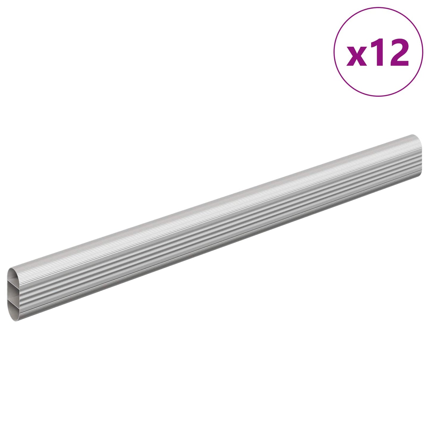 Klesslanger 12 pcs sølv 316 x 15 x 29 mm Aluminium Legering