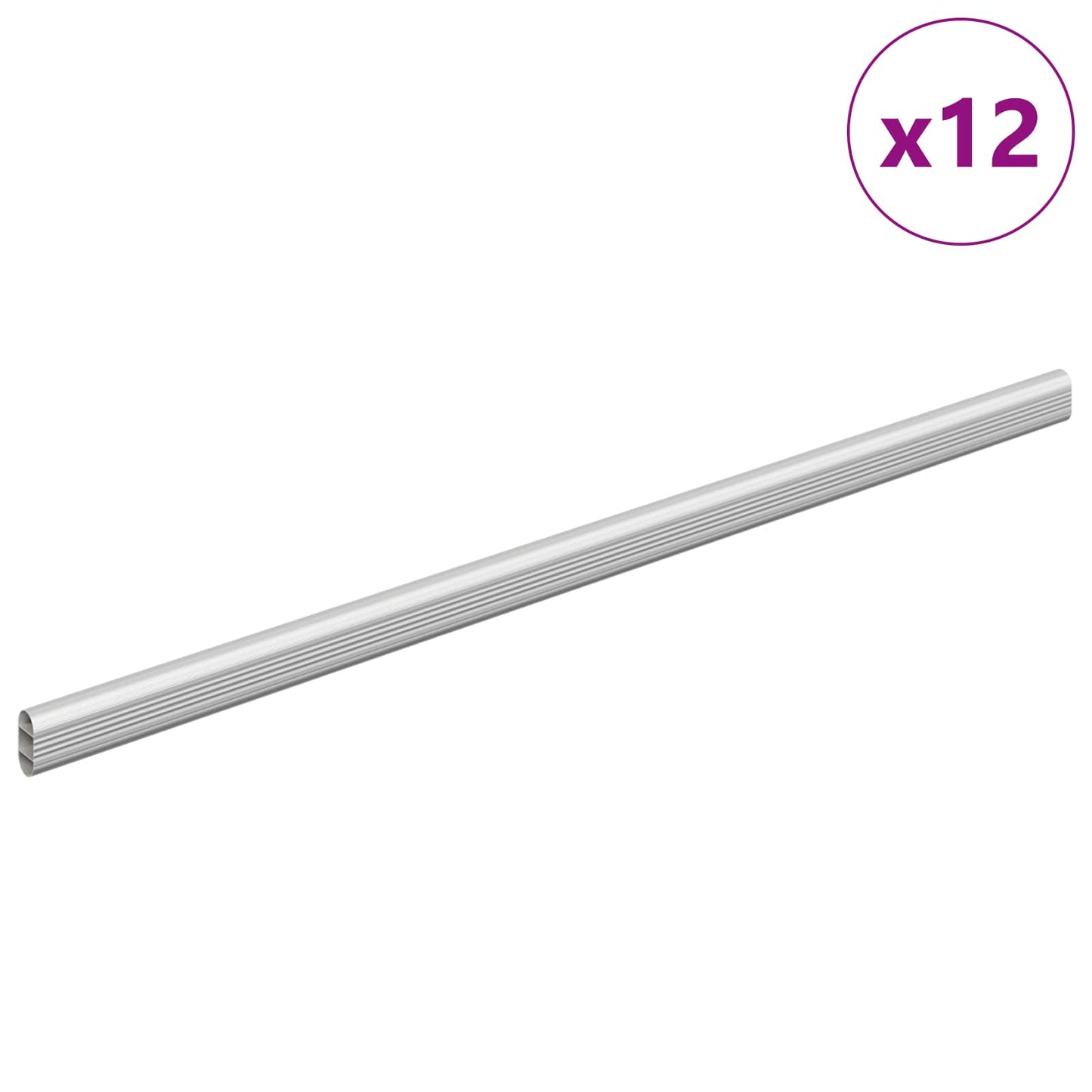 Klesslanger 12 pcs sølv 472 x 15 x 29 mm Aluminium Legering