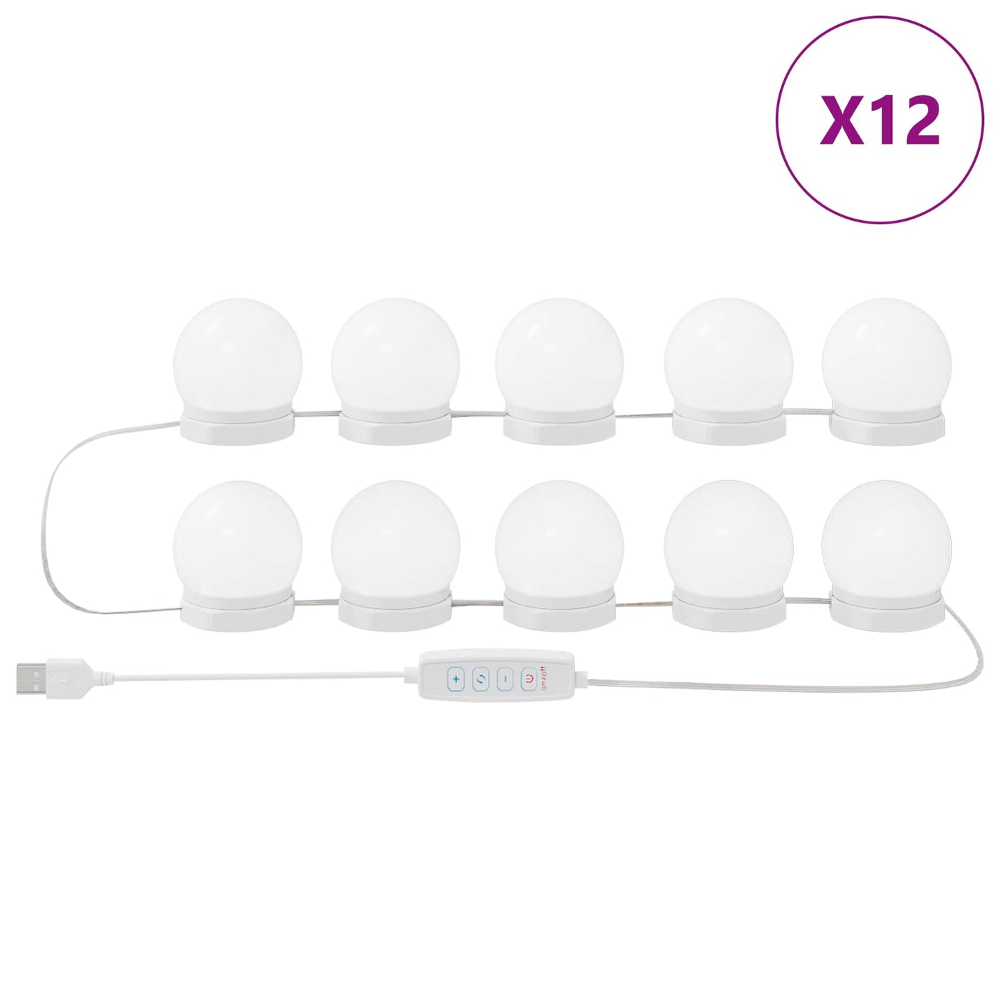Speillamper 12 pcs Hvit 4,5 x 4,5 x 4,8 cm Plast