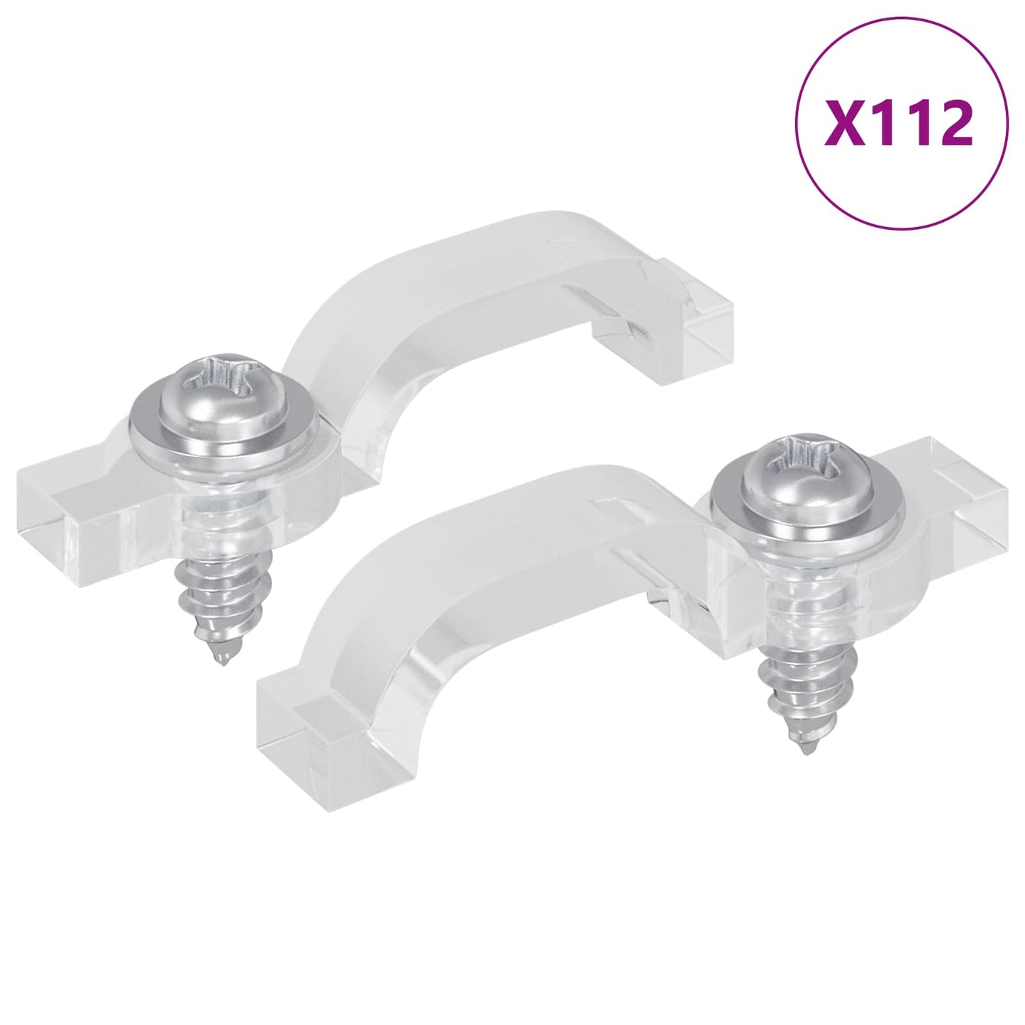 LED Strip Clips 23,8 mm 2 pcs Gjennomsiktig Plast og Jern