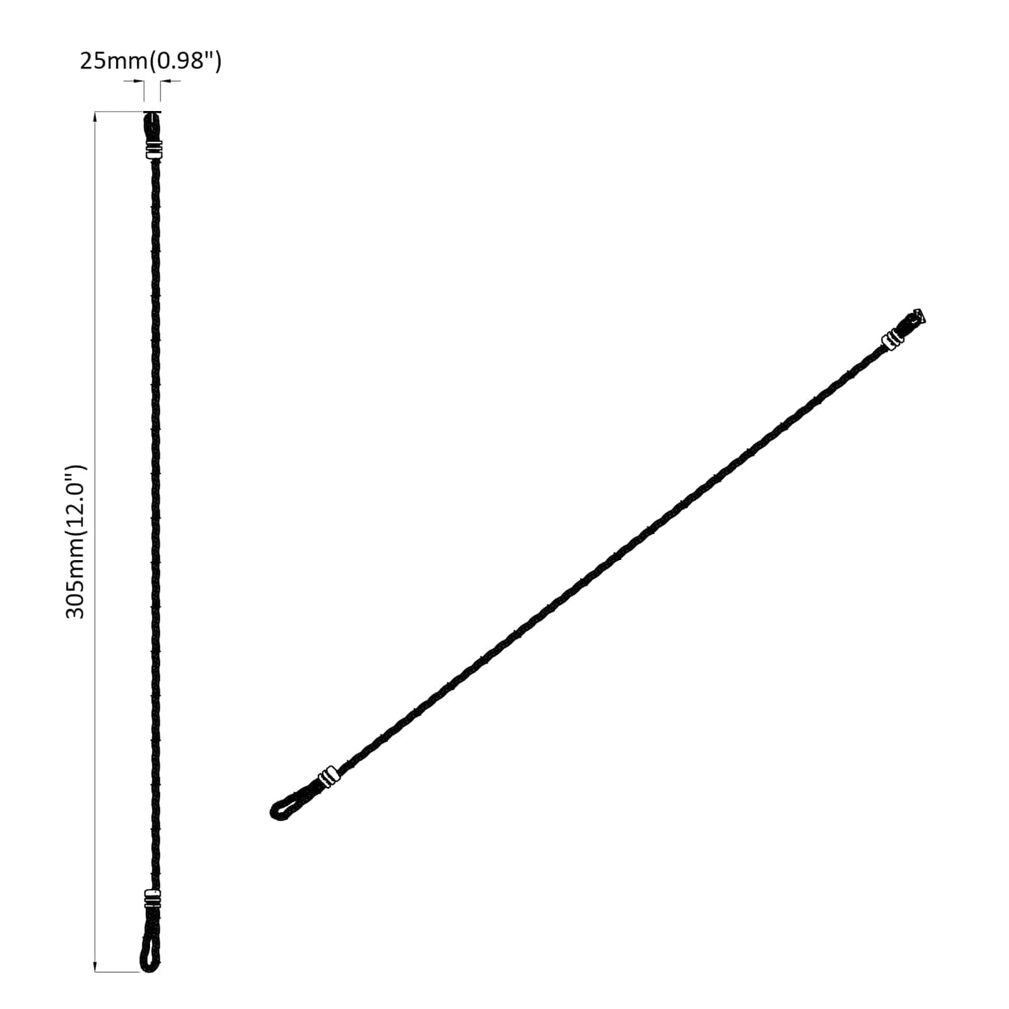 Klatrebånd Brun Ø25 x 305 mm Nylon