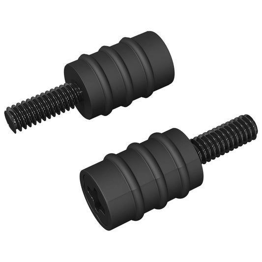 Avstandsskruer 2 pcs Svart M4 Gummi og stål