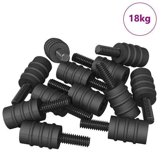 Avstandsskruer 4865 pcs Svart M4 Gummi og stål