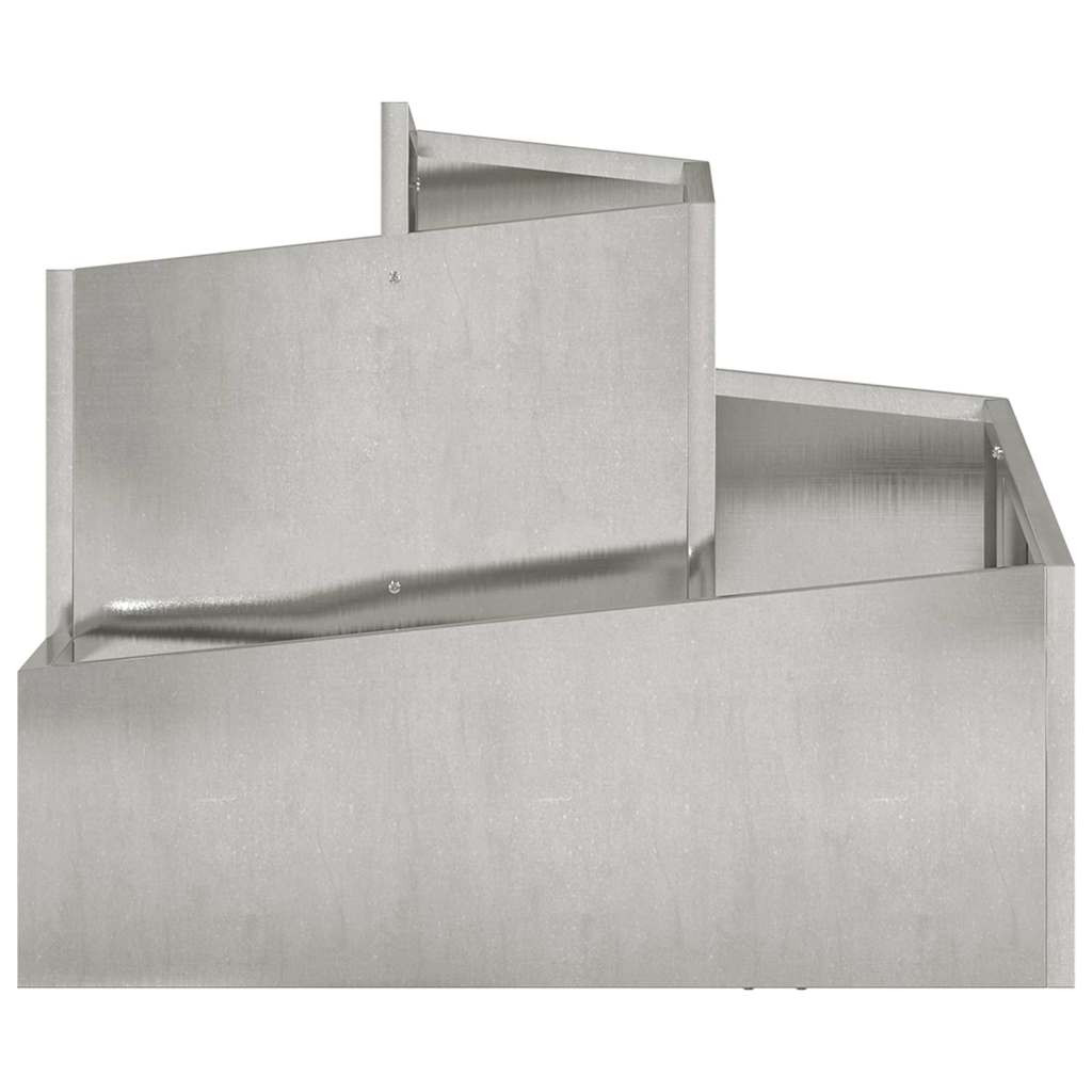 Hageblomsterpotte sølv 60 x 60 x 50 cm Rustfritt Stål