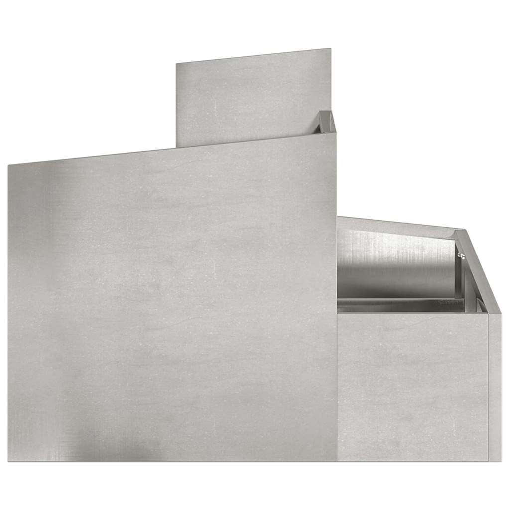 Hageblomsterpotte sølv 60 x 60 x 50 cm Rustfritt Stål