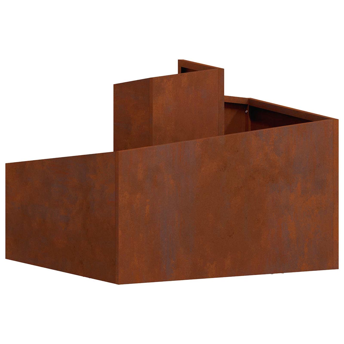 Hageblomsterpotte Rusten 60 x 60 x 50 cm Cortenstål