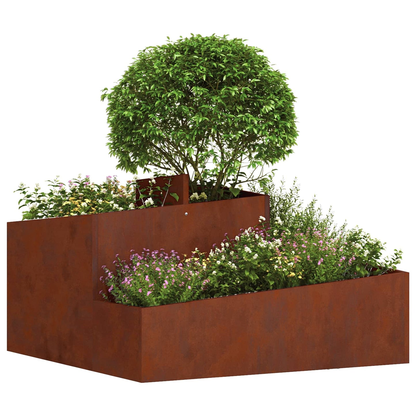 Hageblomsterpotte Brun 80 x 80 x 50 cm Cortenstål