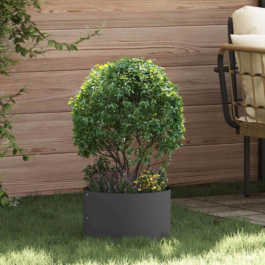 Plante ring Svart 30 x 30 x 20 cm Kaldvalsestål