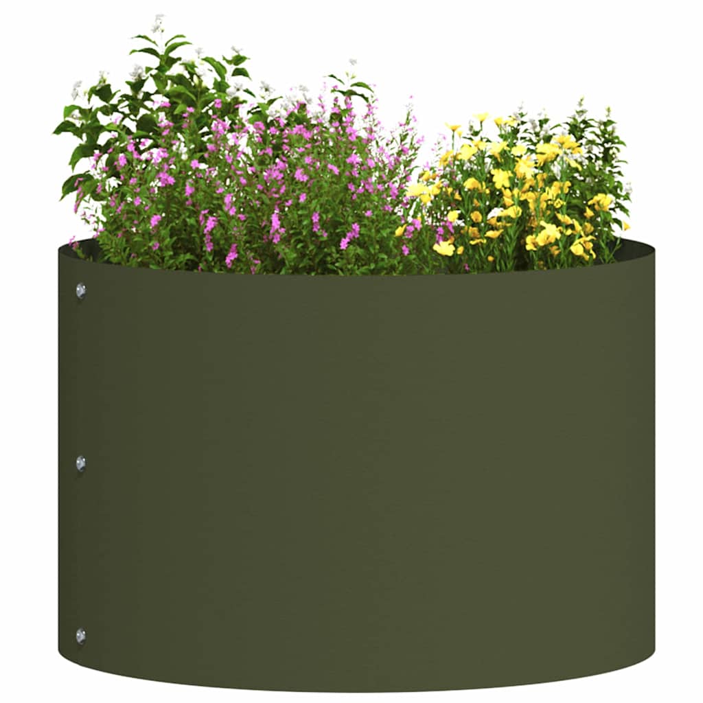Plante ring Olivengrønn 30 x 30 x 20 cm Kaldvalsestål