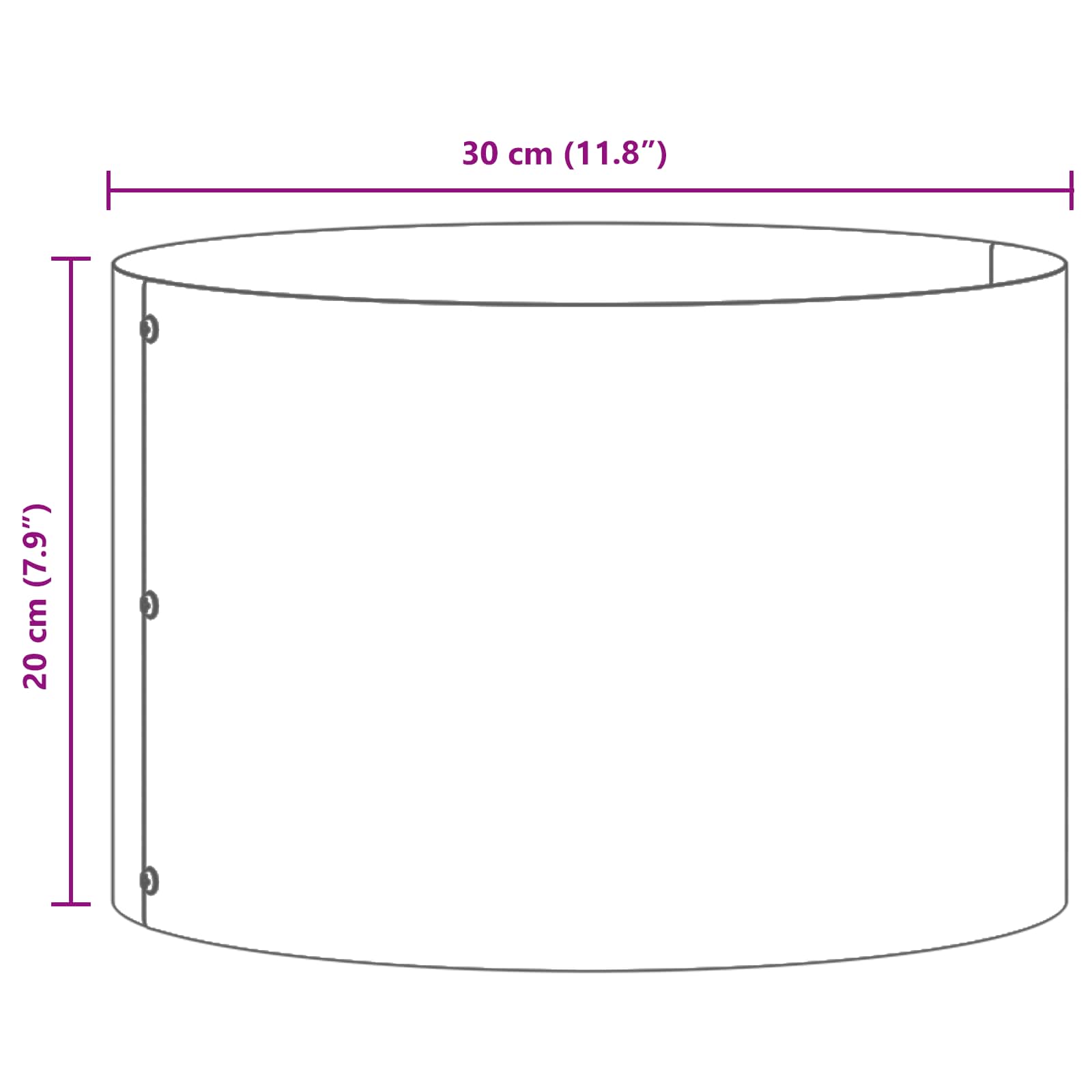 Plante ring Brun 30 x 30 x 20 cm Cortenstål vidaXL