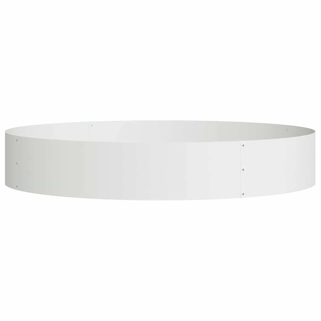 Plante ring Hvit 120 x 120 x 20 cm Kaldvalsestål