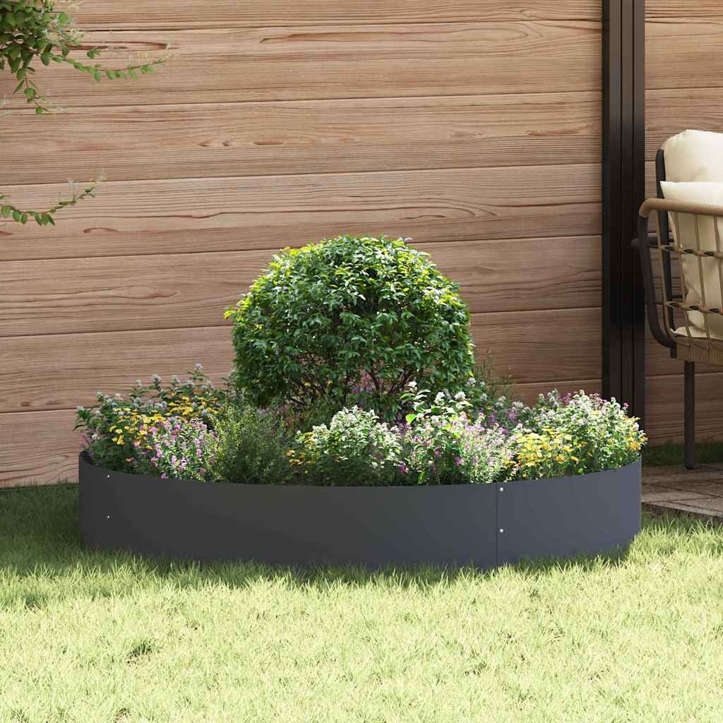 Plante ring Antrasitt 120 x 120 x 20 cm Kaldvalsestål vidaXL
