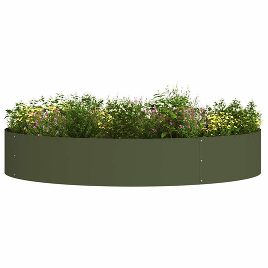 Plante ring 5 pcs Olivengrønn 120 x 120 x 20 cm Kaldvalsestål