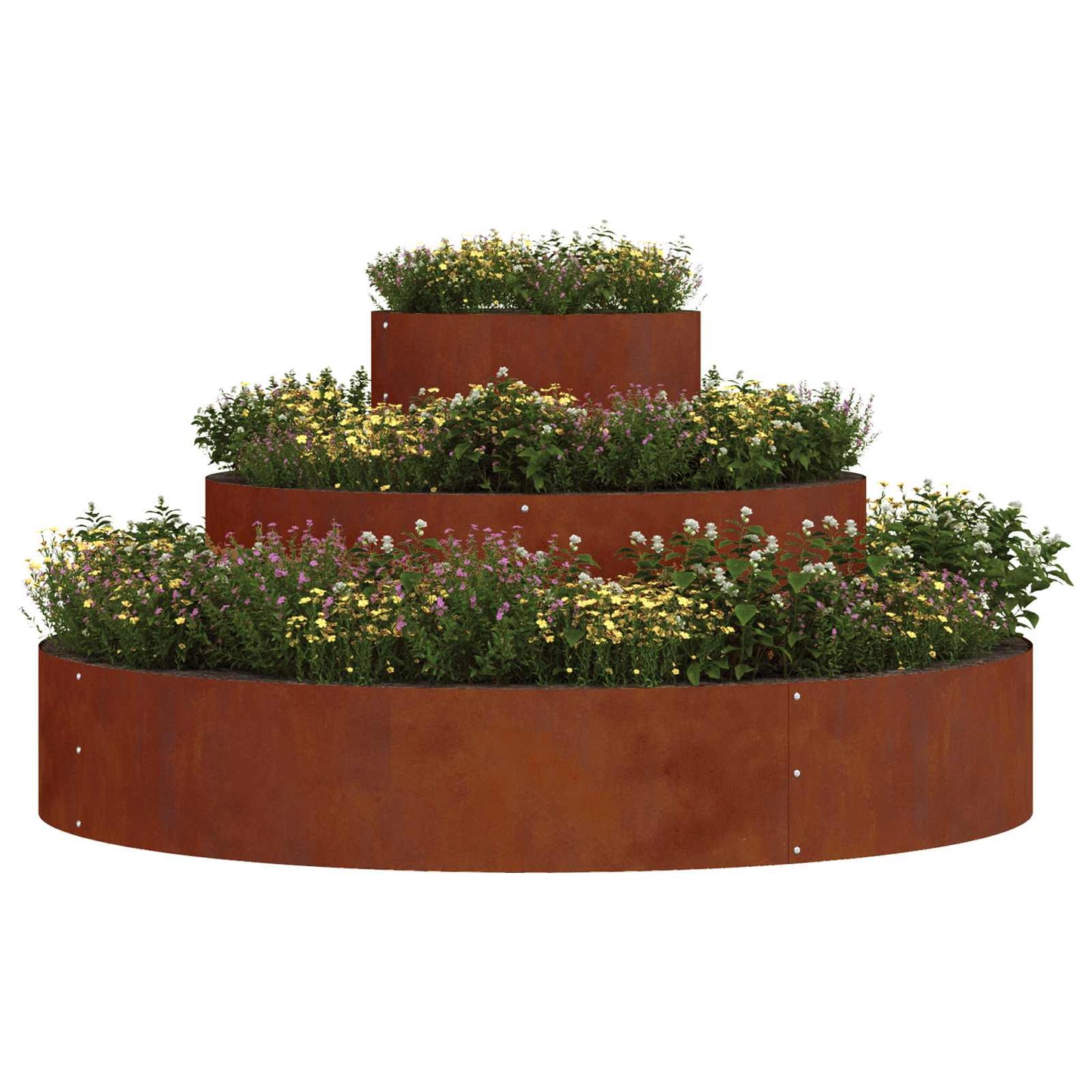 Hageblomsterpotte Brun 120 x 120 x 20 cm Cortenstål