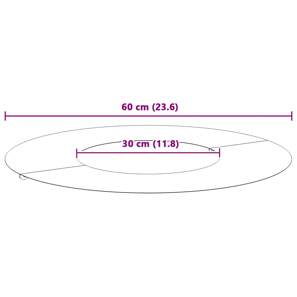 passende for Flat Tre Ring Hvit Ø30 / 60 cm Stål