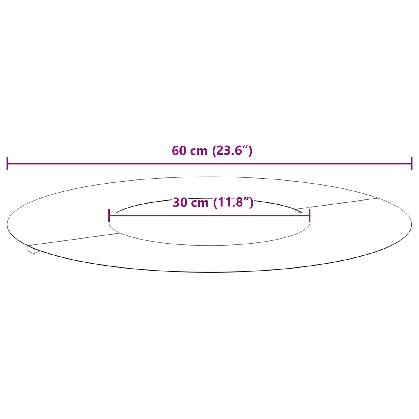 passende for Flat Tre Ring Brun Ø30 / 60 cm Cortenstål