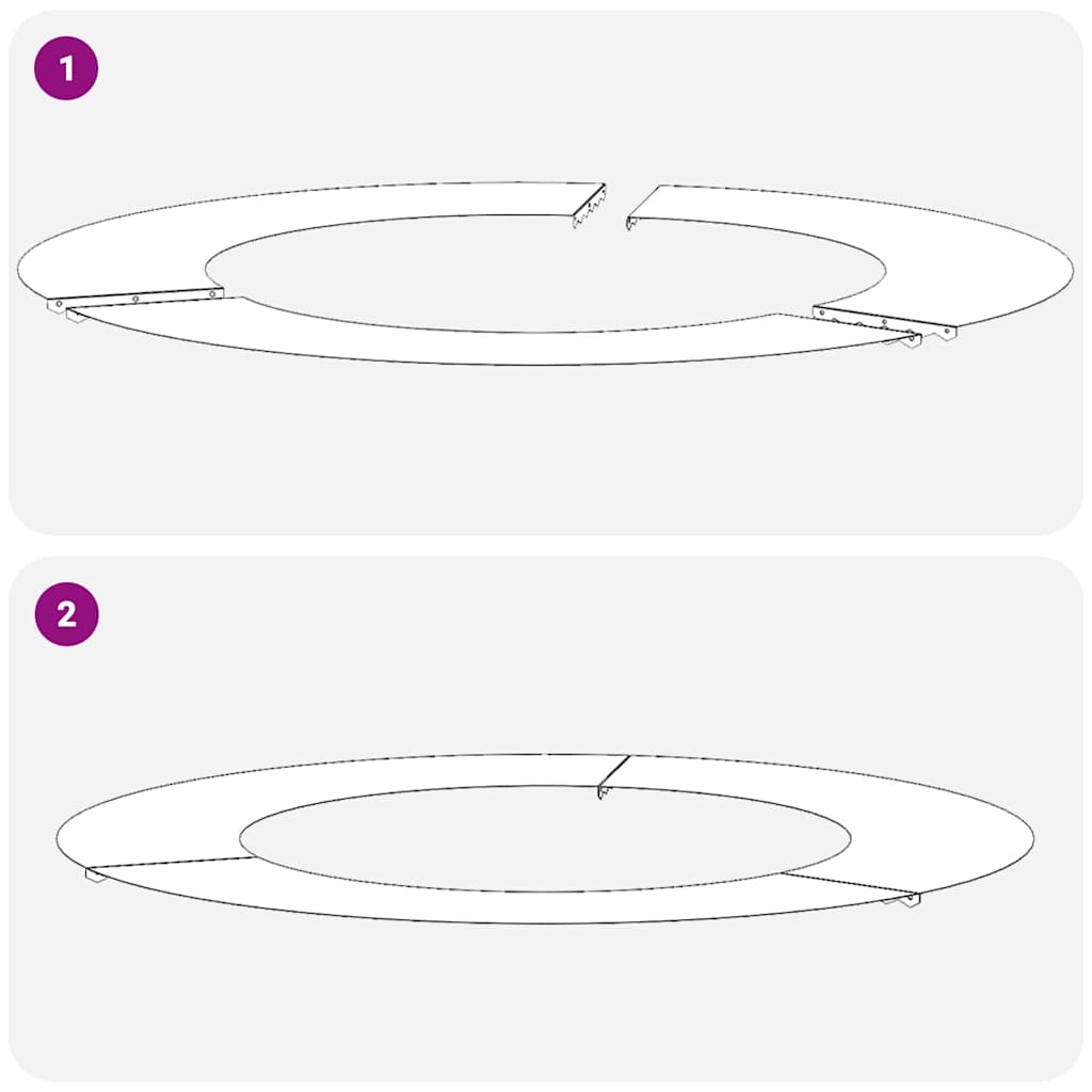 passende for Flat Tre Ring Hvit Ø50 / 80 cm Stål
