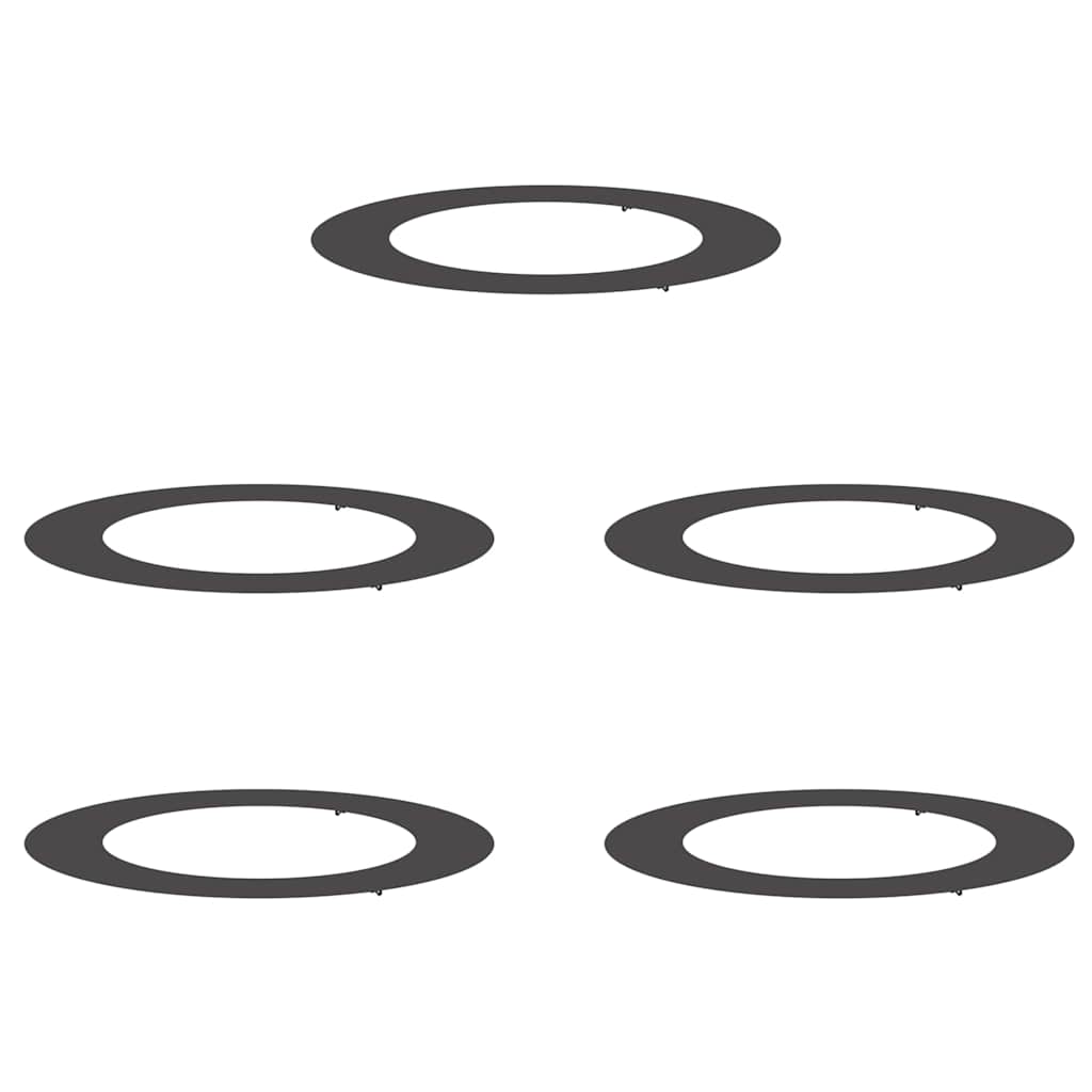 passende for Flat Tre Ringer 5 pcs Svart Ø60 / 90 cm Stål