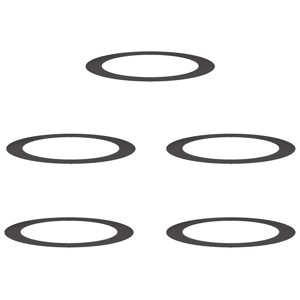 passende for Flat Tre Ringer 5 pcs Svart Ø90 / 120 cm Stål