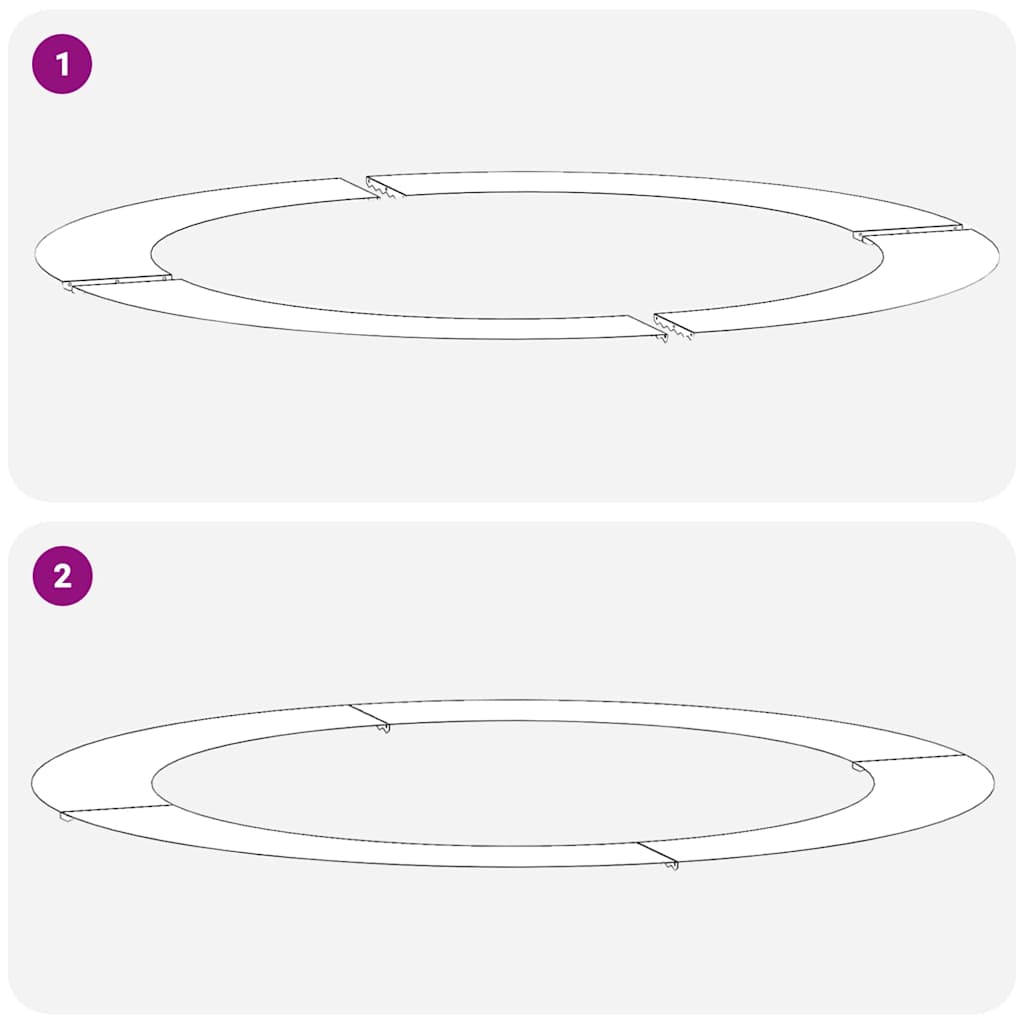 passende for Flat Tre Ringer 5 pcs Antrasitt Ø90 / 120 cm Stål
